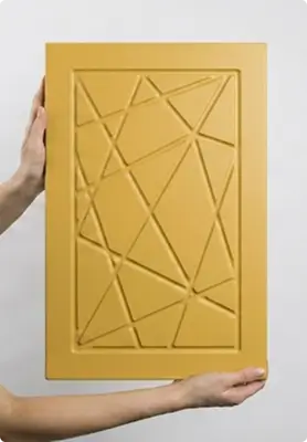 Фасад МДФ с хаотичной геометрической фрезеровкой линий