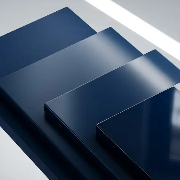 Сравнение уровней глянца МДФ фасадов от глубокого матового до высокого глянца