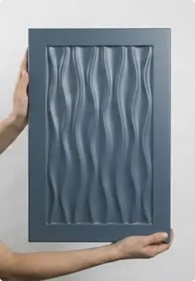 Декоративная 3D панель МДФ с волнообразным плавным рельефом Волна