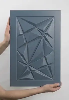 Дизайнерский фасад МДФ с асимметричными пересекающимися линиями Геометрия