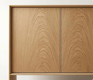 Технология набора шпона «Книжный» (Bookmatch) с симметричным зеркальным рисунком на фасаде